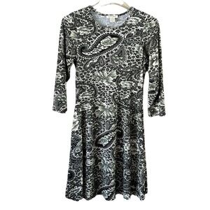 Capella Apparel Knit Dress Paisley Print size M